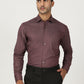 Maroon Printed Slim Fit Formal Shirt | Greenfibre