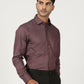 Maroon Printed Slim Fit Formal Shirt | Greenfibre