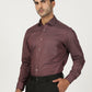 Maroon Printed Slim Fit Formal Shirt | Greenfibre