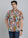Multicolor Printed Slim Fit Casual Shirt | JadeBlue