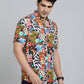 Multicolor Printed Slim Fit Casual Shirt | JadeBlue