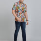 Multicolor Printed Slim Fit Casual Shirt | JadeBlue