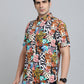 Multicolor Printed Slim Fit Casual Shirt | JadeBlue