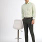 Light Green Solid Slim Fit Formal Shirt | Greenfibre