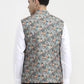 Green & Orange Printed  Waistcoat | Greenfibre