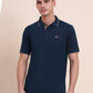Indigo Blue Solid Slim Fit Polo T-Shirt | Greenfibre