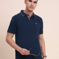 Indigo Blue Solid Slim Fit Polo T-Shirt | Greenfibre