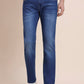 Mid Indigo Blue Washed Narrow Fit Jeans | Greenfibre