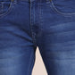 Mid Indigo Blue Washed Narrow Fit Jeans | Greenfibre