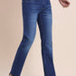 Mid Indigo Blue Washed Narrow Fit Jeans | Greenfibre