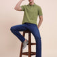 Mid Indigo Blue Washed Narrow Fit Jeans | Greenfibre