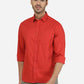 Paprika Red Solid Classic Fit Casual Shirt | Greenfibre