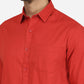 Paprika Red Solid Classic Fit Casual Shirt | Greenfibre