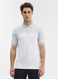 Steel Grey & White Solid Slim Fit Polo T-Shirt | Greenfibre