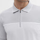 Steel Grey & White Solid Slim Fit Polo T-Shirt | Greenfibre