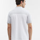 Steel Grey & White Solid Slim Fit Polo T-Shirt | Greenfibre