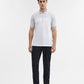 Steel Grey & White Solid Slim Fit Polo T-Shirt | Greenfibre