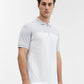 Steel Grey & White Solid Slim Fit Polo T-Shirt | Greenfibre
