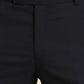 Navy Blue Solid Slim Fit Formal Trouser | Greenfibre