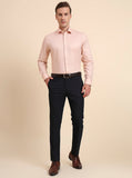 Navy Blue Solid Slim Fit Formal Trouser | Greenfibre.