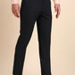 Navy Blue Solid Slim Fit Formal Trouser | Greenfibre
