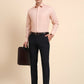 Navy Blue Solid Slim Fit Formal Trouser | Greenfibre.
