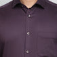 Wine Solid Slim Fit Party Wear Shirt | Greenfibre