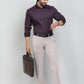 Wine Solid Slim Fit Party Wear Shirt | Greenfibre