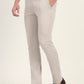 Light Grey Solid Super Slim Fit Casual Trouser | Greenfibre