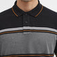Black Striped Slim Fit Polo T-Shirt | Greenfibre
