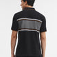 Black Striped Slim Fit Polo T-Shirt | Greenfibre