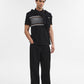 Black Striped Slim Fit Polo T-Shirt | Greenfibre