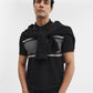 Black Striped Slim Fit Polo T-Shirt | Greenfibre