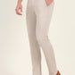 Light Grey Printed Super Slim Fit Casual Trouser | Greenfibre