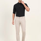 Light Grey Printed Super Slim Fit Casual Trouser | Greenfibre