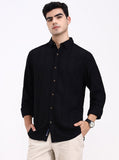 Black Solid Slim Fit Formal Trouser | Greenfibre