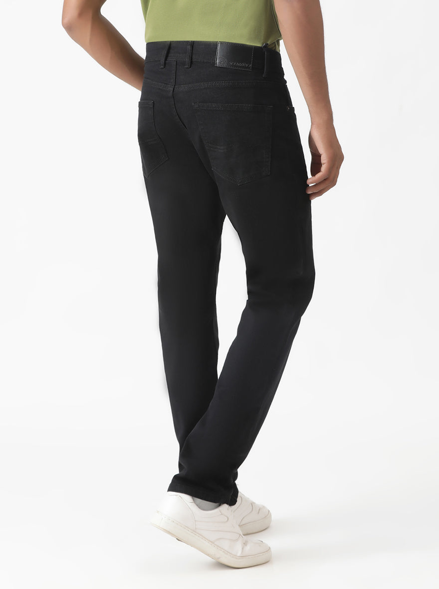 Raw Black Washed Straight Fit Jeans | Greenfibre