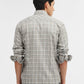 Olive Checked Tailored Fit Semi Casual Shirt | Greenfibre
