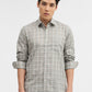 Olive Checked Tailored Fit Semi Casual Shirt | Greenfibre
