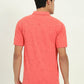 Peach Printed Slim Fit Polo T-Shirt | Greenfibre