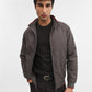 Dark Grey Solid Slim Fit Winter Jacket | Greenfibre
