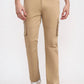 Camel Khaki Solid Slim Fit Cargo Pant | Greenfibre