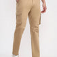 Camel Khaki Solid Slim Fit Cargo Pant | Greenfibre