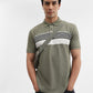Green & White Striped Slim Fit Polo T-Shirt | Greenfibre