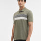 Green & White Striped Slim Fit Polo T-Shirt | Greenfibre