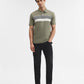 Green & White Striped Slim Fit Polo T-Shirt | Greenfibre