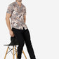 Brown Printed Slim Fit Casual Shirt | Greenfibre