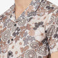 Brown Printed Slim Fit Casual Shirt | Greenfibre