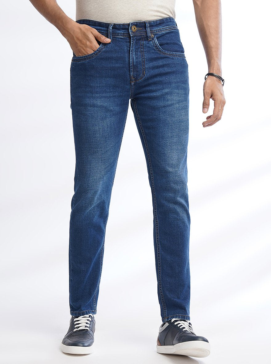 Blue Washed Urban Fit Jeans | Greenfibre