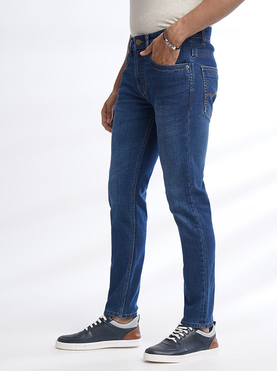 Blue Washed Urban Fit Jeans | Greenfibre